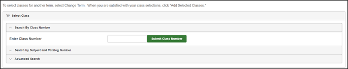 search by Class Number